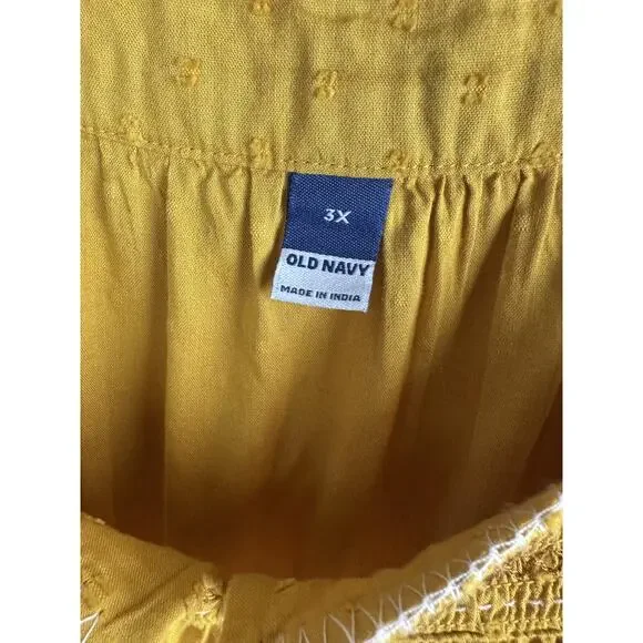 Old Navy Sleeveless Waist Defined Embroidered Clip Dot Maxi Dress Plus Size 3X - Picture 10 of 15